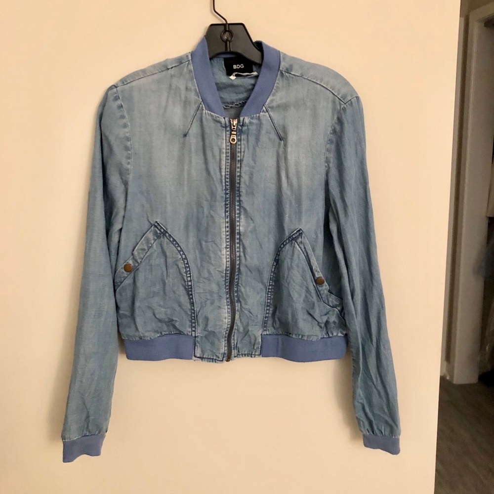 Urban Outfitters Jean Zippered Top Size Small